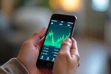 Trader retail usando app móvil